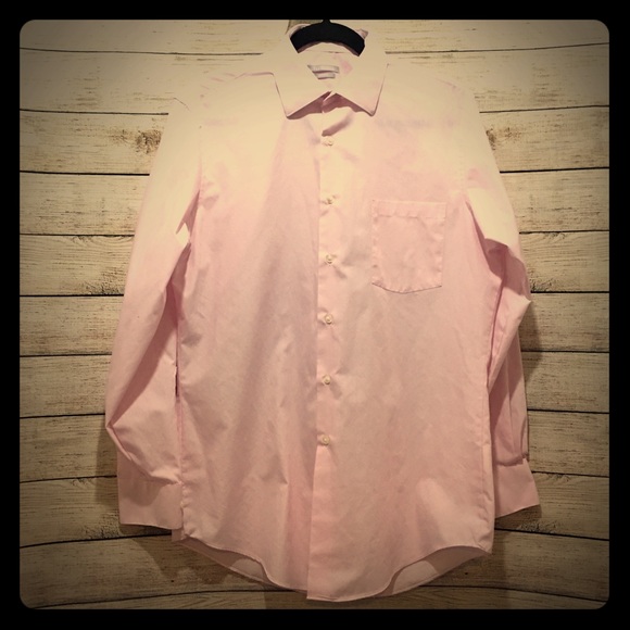 Van Heusen Other - Van Heusen Pink Button Down Dress Shirt Size M